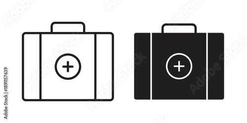 First aid kit icon for templates, web design and infographics. EPS10