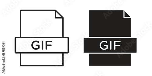 Gif icon for templates, web design and infographics. EPS10
