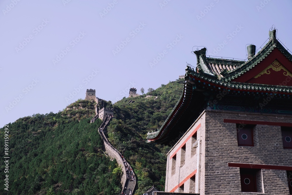 Naklejka premium November 2nd, 2025: Juyongguan Great Wall Scenery and View Traveling Photos Outdoor Travel