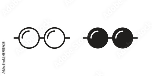 Glasses icon for templates, web design and infographics. EPS10