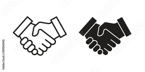 Handshake icon for templates, web design and infographics. EPS10