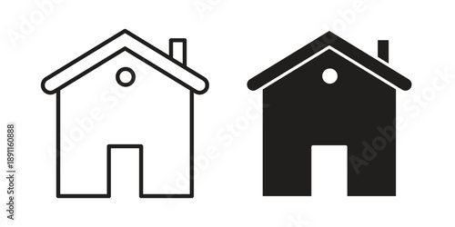 Home icon for templates, web design and infographics. EPS10