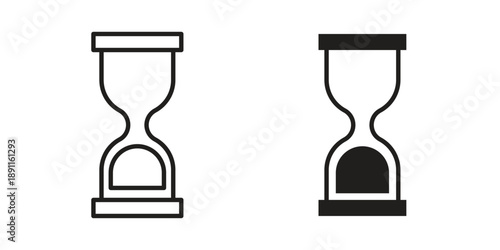 Hourglass end icon for templates, web design and infographics. EPS10