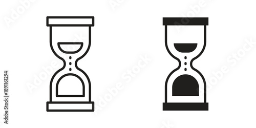 Hourglass icon for templates, web design and infographics. EPS10