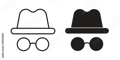 Incognito icon for templates, web design and infographics. EPS10