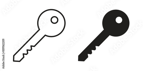 key icon for templates, web design and infographics. EPS10