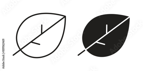 Leaf icon for templates, web design and infographics. EPS10
