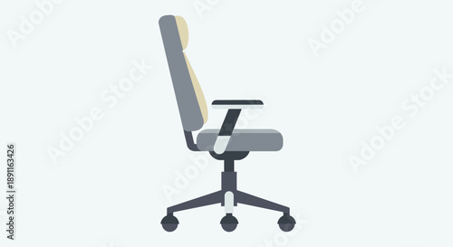 Modern office chair illustration isolated on white background for design