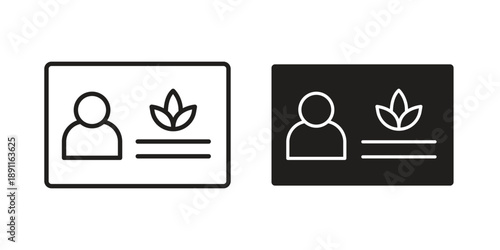 Medical marijuana card icon for templates, web design and infographics. EPS10