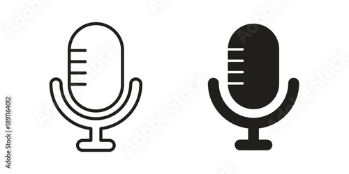 Microphone icon for templates, web design and infographics. EPS10