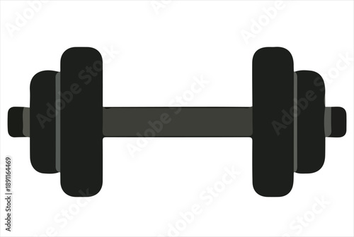 Classic Black Dumbbell for Home Gym Workouts and Fitness Training