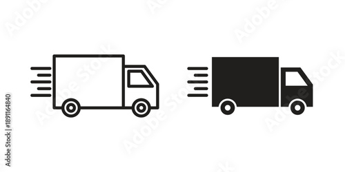 Moving truck icon for templates, web design and infographics. EPS10