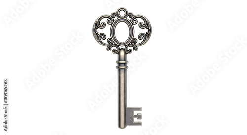 Ornate Antique Brass Skeleton Key