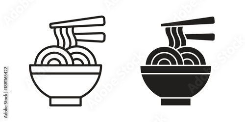 Noodles icon for templates, web design and infographics. EPS10
