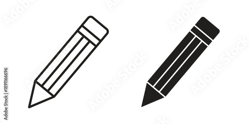 Pencil icon for templates, web design and infographics. EPS10
