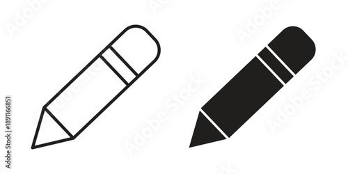 Pencil icon for templates, web design and infographics. EPS10