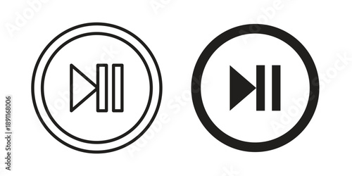 Play pause icon for templates, web design and infographics. EPS10