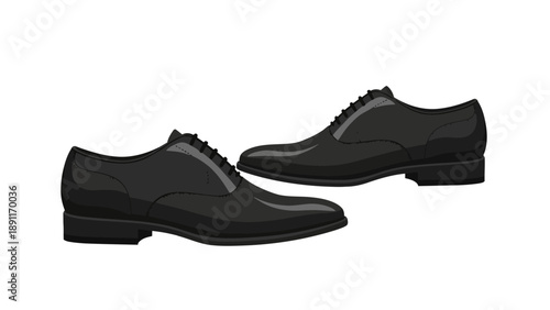 Two black dress shoes viewed from the side