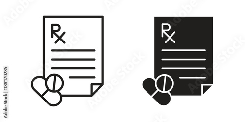 RX icon for templates, web design and infographics. EPS10