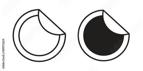 Sticker icon for templates, web design and infographics. EPS10