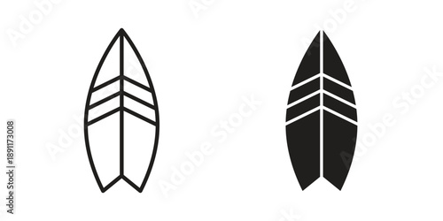 Surfing icon for templates, web design and infographics. EPS10