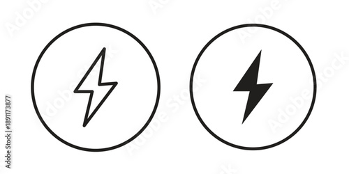 Thunder bolt icon for templates, web design and infographics. EPS10