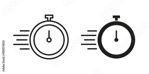 Time fast icon for templates, web design and infographics. EPS10