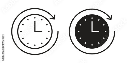 Time forward icon for templates, web design and infographics. EPS10