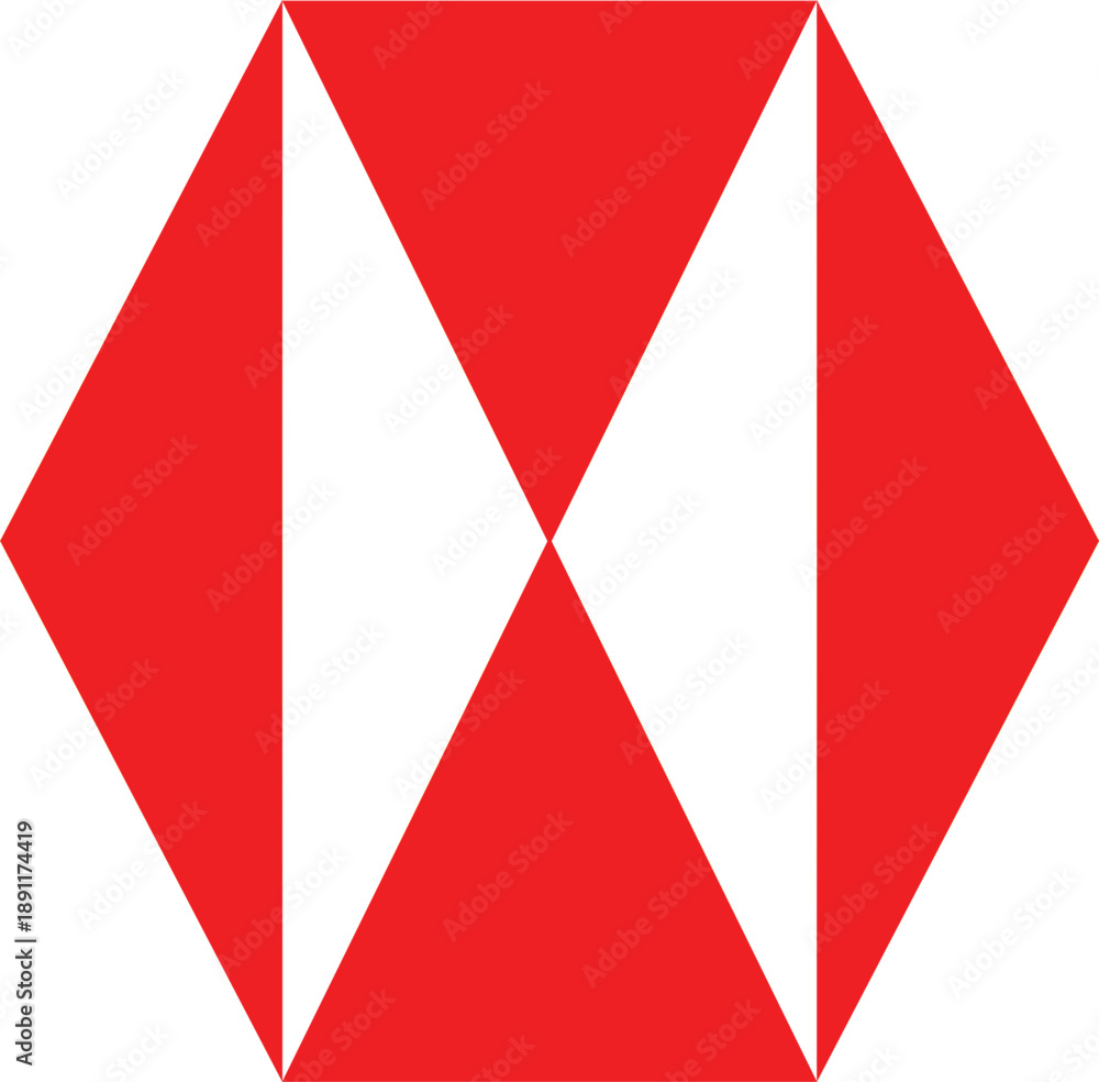 Obraz premium red and white triangle bokes