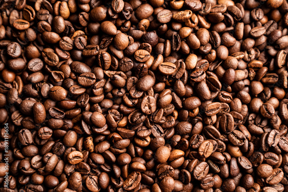 Fototapeta premium Coffee beans ready for brewing in a kitchen setting