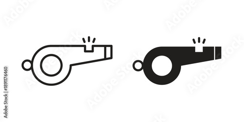 Whistle icon for templates, web design and infographics. EPS10