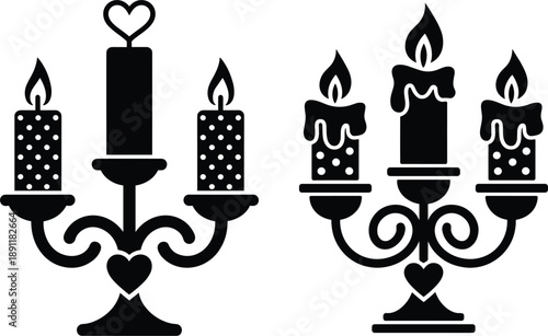 Vintage Candle Holder Silhouette