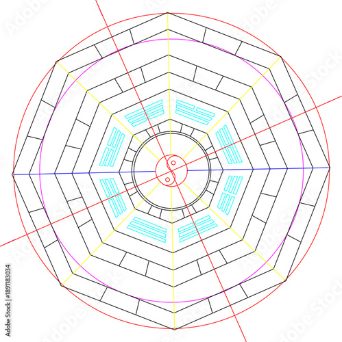 vector sketch illustration silhouette design image of pentagram for mystical equipment