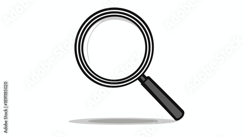 Magnifying Glass Icon Illustration Closeup View.