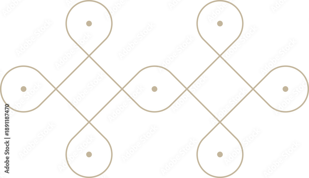 Φωτογραφία Monoline Kolam Rangoli Design Element