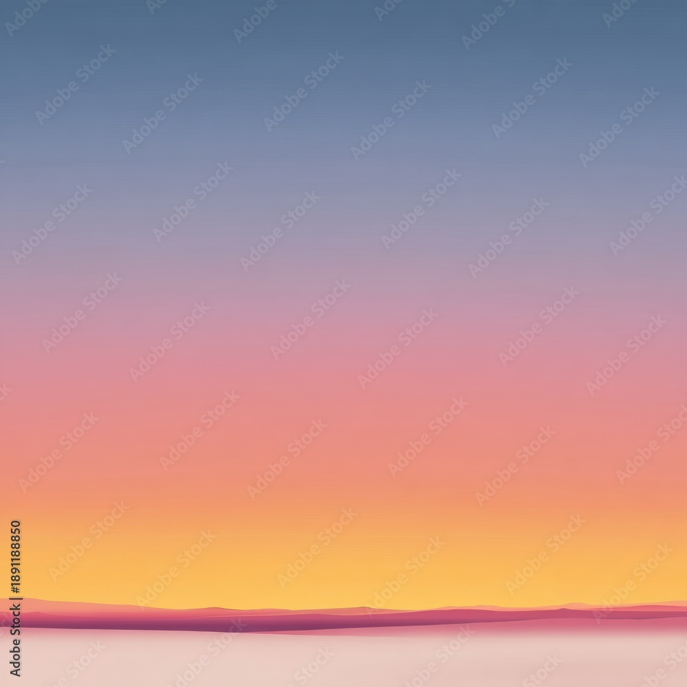 Obraz premium Warm Colors Fill the Sky Over an Abstract Horizon Line Creating a Simple yet Striking Design for Travel Marketing and Related Themes