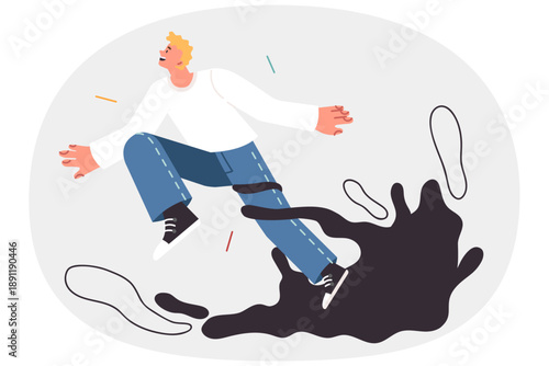 Man frees himself from problems and escapes from troubles, due to desire for psychological health