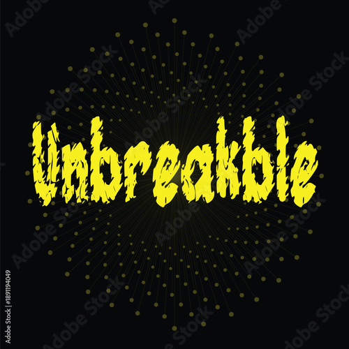 Unbreakable Word Art with Energetic Radial Effect