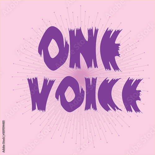 Bold One Voice Statement with Radiating Lines