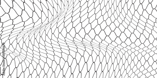 Curved net pattern. Seamless design for sportswear or equipment like soccer goals, volleyball nets, basketball hoops, hockey nets, and athletic gear. white background