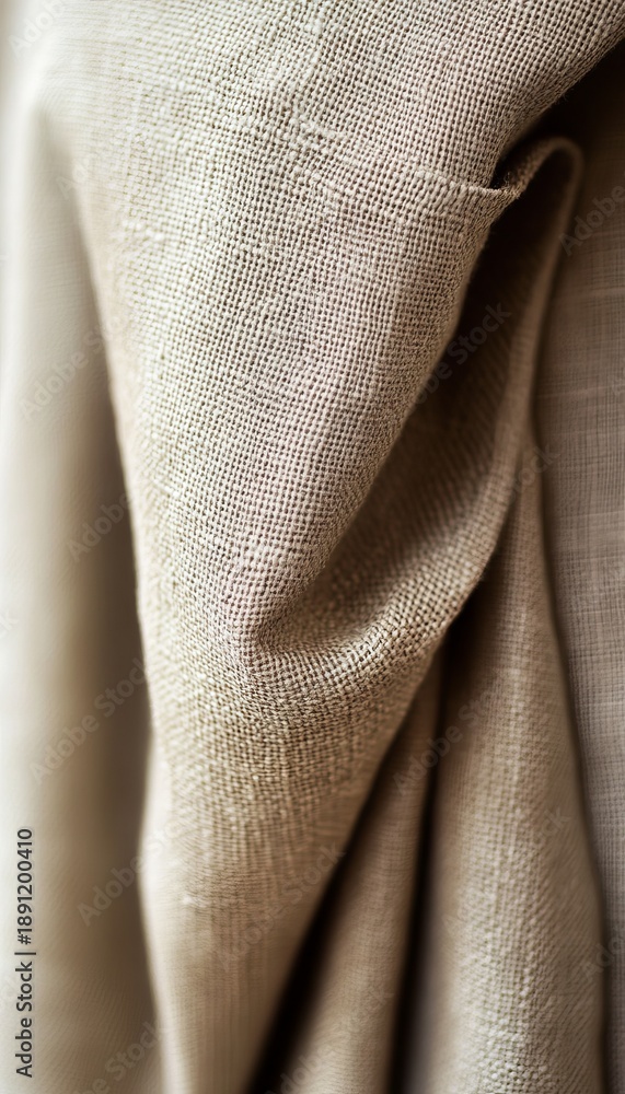 Fototapeta premium Neutral Gray Swirled Fabric Texture Background, Soft Weave with Calm Colors for Versatile Design Use