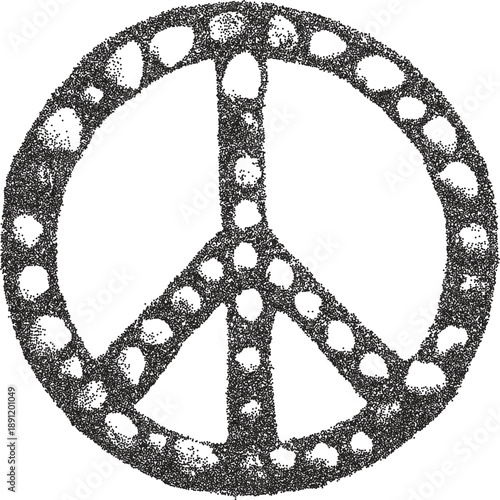 Peace y2k retro stipple art sixties brutalist halftone vector png transparent, symbol 2000s photocopy effect tattoo aesthetic