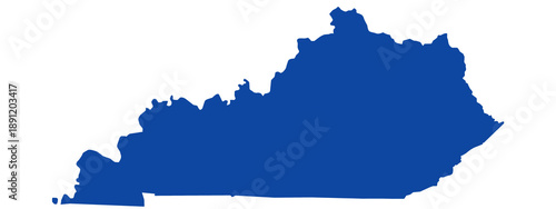 Kentucky map on white background