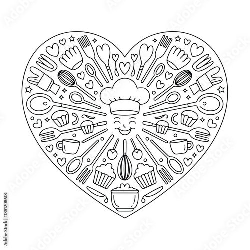 Mandala Coloring Page for Kids and Adult, Decorative Line Art Pattern
