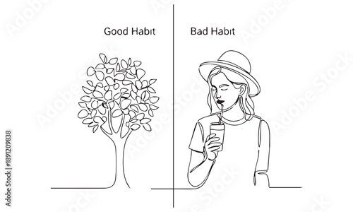 Good Habit vs Bad Habit Comparison vkbjvkclx