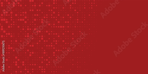 Abstract Red Fintech Financial Technology Background Pixel Pattern. Abstract Business Technology Science