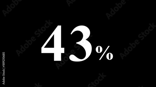 abstract 43 percent animation on black background.
