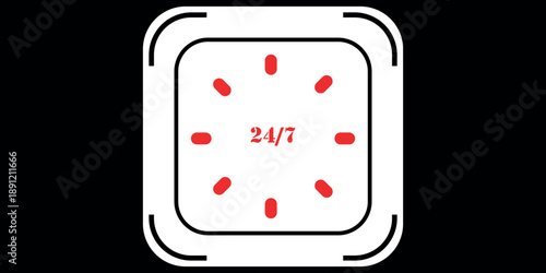 24 Hrs icon logotype designs. modern icon design set