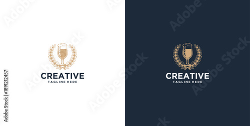 beer serving place vector logo