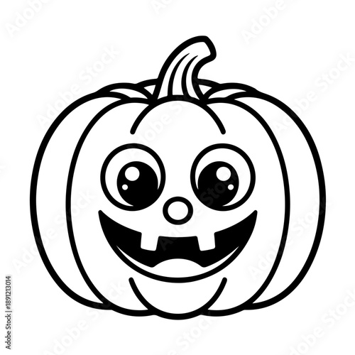 halloween pumpkin head Colour Book Art 
